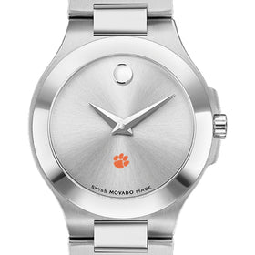 Clemson Women&#39;s Movado Collection Stainless Steel Watch with Silver Dial Shot #1