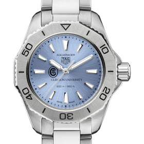 Clemson Women&#39;s TAG Heuer Steel Aquaracer with Blue Sunray Dial Shot #1