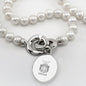 Coast Guard Academy Pearl Necklace with Sterling Silver Charm Shot #2