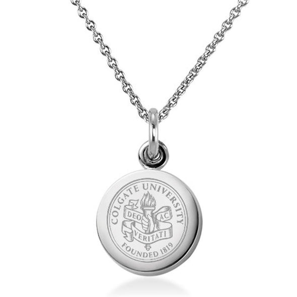 Colgate University Necklace with Charm in Sterling Silver Shot #1