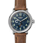 Colgate University Shinola Watch, The Runwell Automatic 45 mm Blue Dial and British Tan Strap at M.LaHart & Co. Shot #2