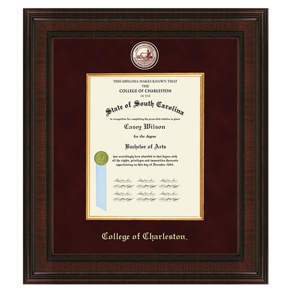 College of Charleston Diploma Frame - Excelsior Shot #1