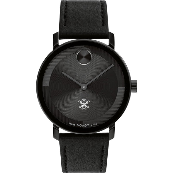 College of William &amp; Mary Men&#39;s Movado BOLD with Black Leather Strap Shot #2