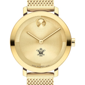 College of William &amp; Mary Women&#39;s Movado Bold Gold with Mesh Bracelet Shot #1