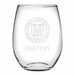 Cornell Stemless Wine Glasses Made in the USA - Set of 4