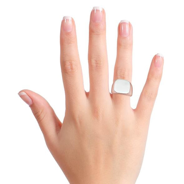 Cornell Sterling Silver Square Cushion Ring Shot #7