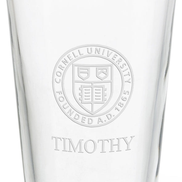 Cornell University 16 oz Pint Glass- Set of 4 Shot #3