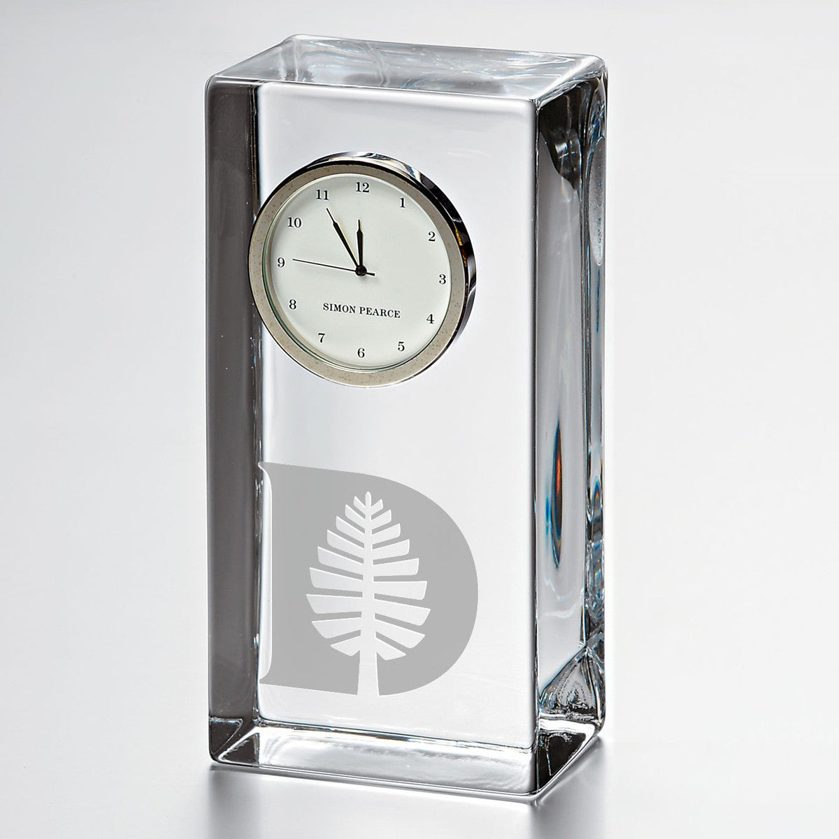 Dartmouth Tall Glass Desk Clock by Simon Pearce M.LaHart & Co.