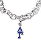 Delta Gamma Sterling Silver Charm Bracelet w/ Letter Charm Shot #2