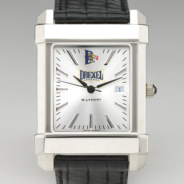 Drexel Men&#39;s Collegiate Watch with Leather Strap Shot #1