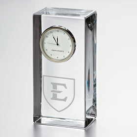East Tennessee State Tall Glass Desk Clock by Simon Pearce Shot #1