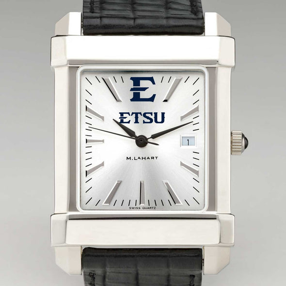 East Tennessee State University Men&#39;s Collegiate Watch with Leather Strap Shot #1