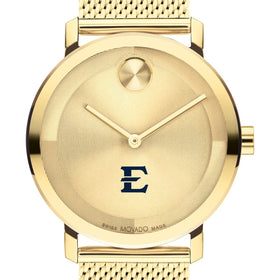 East Tennessee State University Men&#39;s Movado BOLD Gold with Mesh Bracelet Shot #1