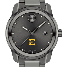 East Tennessee State University Men&#39;s Movado BOLD Gunmetal Grey with Date Window Shot #1