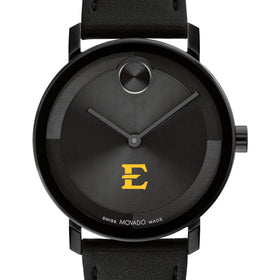 East Tennessee State University Men&#39;s Movado BOLD with Black Leather Strap Shot #1