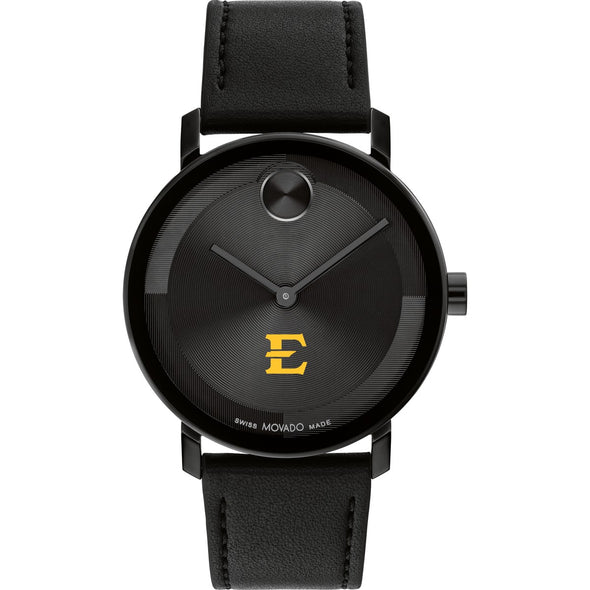 East Tennessee State University Men&#39;s Movado BOLD with Black Leather Strap Shot #2
