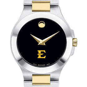 East Tennessee State Women&#39;s Movado Collection Two-Tone Watch with Black Dial Shot #1