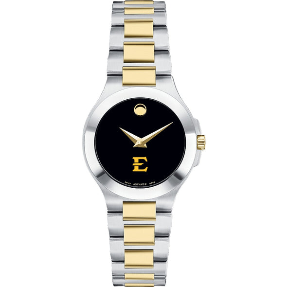 East Tennessee State Women&#39;s Movado Collection Two-Tone Watch with Black Dial Shot #2