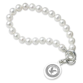 Embry-Riddle Pearl Bracelet with Sterling Silver Charm Shot #1