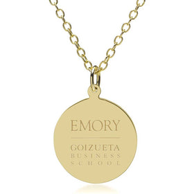 Emory Goizueta 18K Gold Pendant &amp; Chain Shot #1