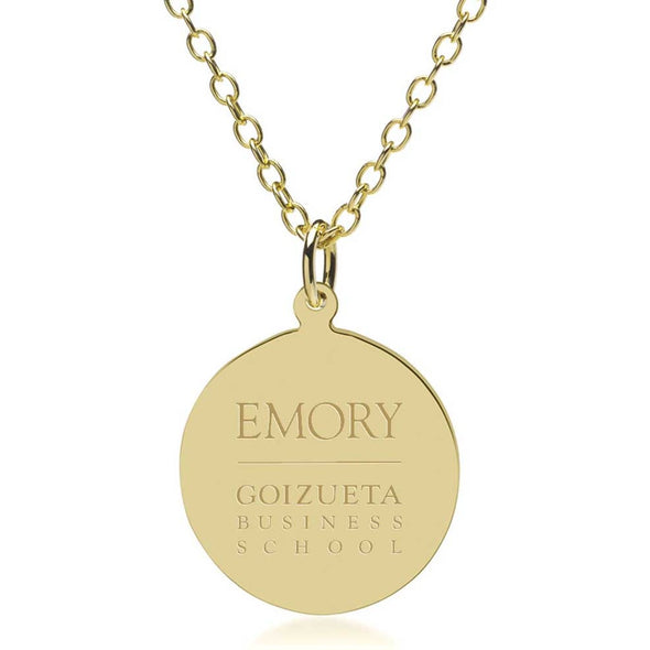 Emory Goizueta 18K Gold Pendant &amp; Chain Shot #1