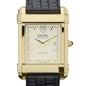 Emory Men's Gold Quad with Leather Strap Shot #1