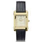 Emory Men's Gold Quad with Leather Strap Shot #2