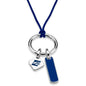 Emory Silk Necklace with Enamel Charm & Sterling Silver Tag Shot #2