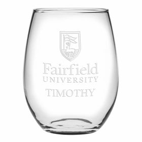 Fairfield Stemless Wine Glasses Made in the USA - Set of 2 Shot #1
