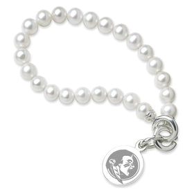 Florida State Pearl Bracelet with Sterling Silver Charm Shot #1