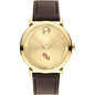 Florida State University Men's Movado BOLD Gold with Chocolate Leather Strap Shot #2