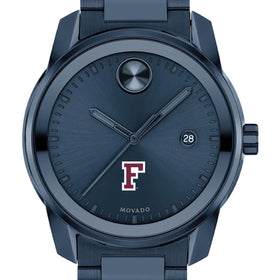 Fordham University Men&#39;s Movado BOLD Blue Ion with Date Window Shot #1