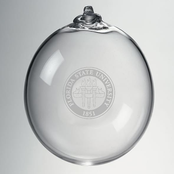 FSU Glass Ornament by Simon Pearce Shot #2