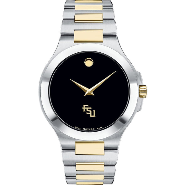 FSU Men&#39;s Movado Collection Two-Tone Watch with Black Dial Shot #2