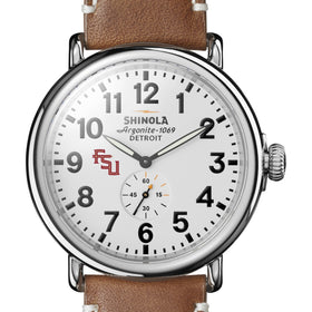 FSU Shinola Watch, The Runwell 47mm White Dial Shot #1