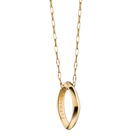 Furman Monica Rich Kosann Poesy Ring Necklace in Gold Shot #1
