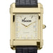 George Mason Men's Gold Quad with Leather Strap