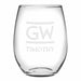 George Washington Stemless Wine Glasses Made in the USA - Set of 2