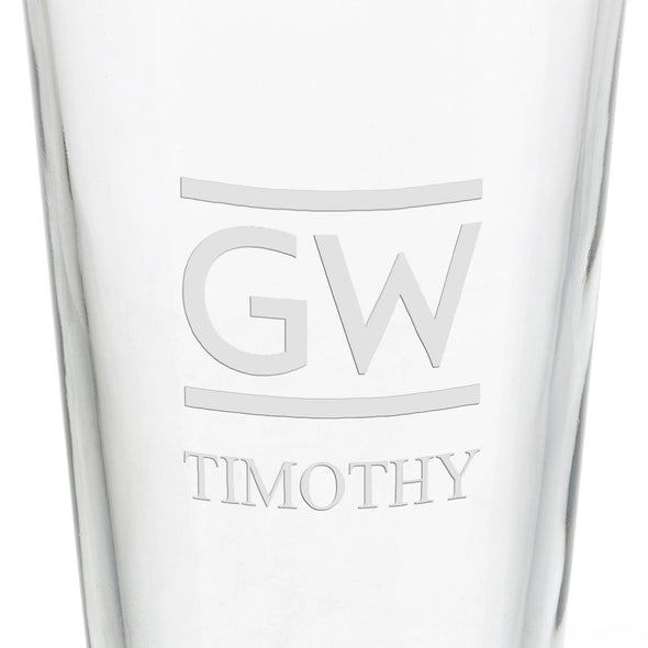 George Washington University 16 oz Pint Glass- Set of 4 Shot #3
