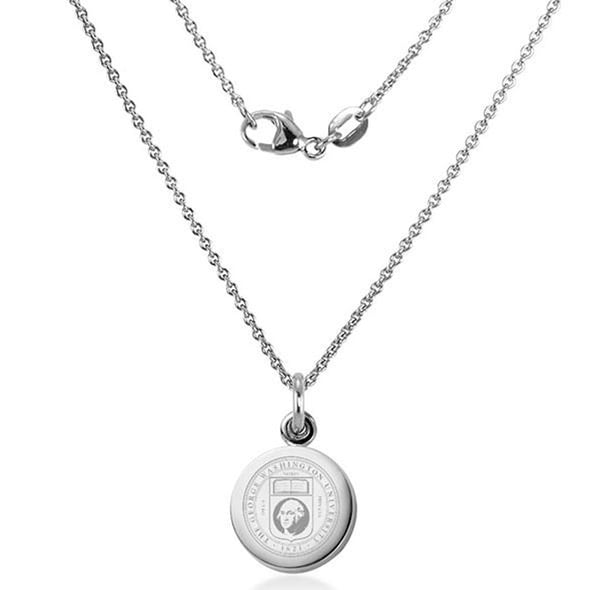George Washington University Necklace with Charm in Sterling Silver Shot #2