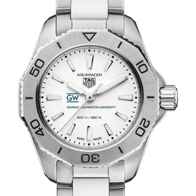 George Washington Women&#39;s TAG Heuer Steel Aquaracer with Silver Dial Shot #1