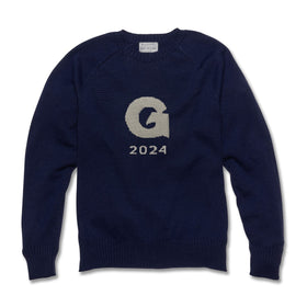 Georgetown Class of 2024 Navy Blue and Grey Sweater by M.LaHart Shot #1