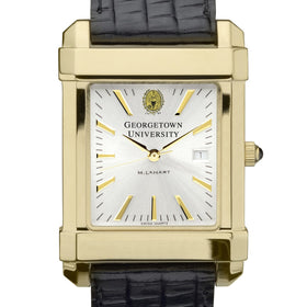 Georgetown Men&#39;s Gold Watch with 2-Tone Dial &amp; Leather Strap at M.LaHart &amp; Co. Shot #1