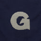 Georgetown Navy Blue and Grey Letter Sweater by M.LaHart Shot #2