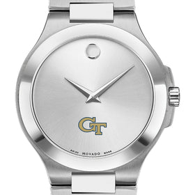 Georgia Tech Men&#39;s Movado Collection Stainless Steel Watch with Silver Dial Shot #1