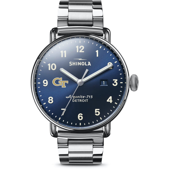 Georgia Tech Shinola Watch, The Canfield 43mm Blue Dial Shot #2