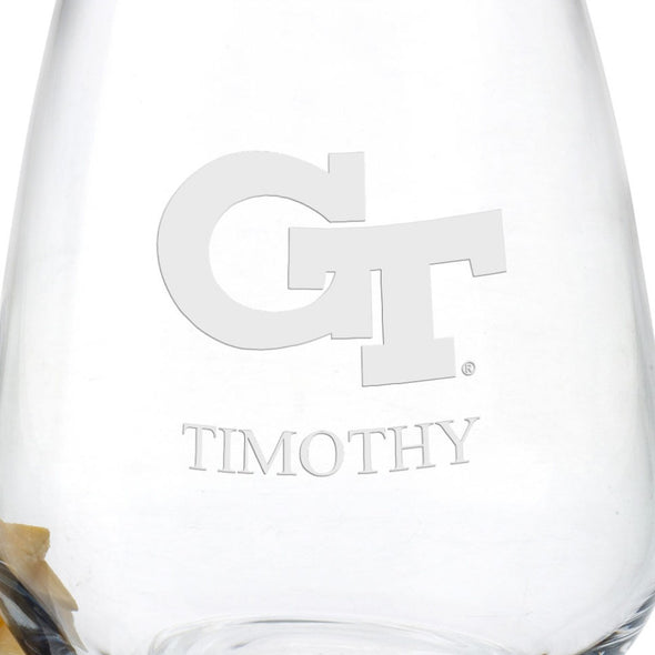 Georgia Tech Stemless Wine Glasses - Set of 4 Shot #3