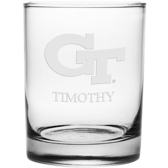 Georgia Tech Tumbler Glasses - Set of 2 Made in USA Shot #2