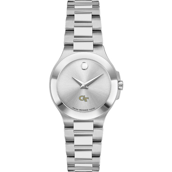 Georgia Tech Women&#39;s Movado Collection Stainless Steel Watch with Silver Dial Shot #2