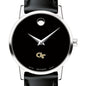 Georgia Tech Women's Movado Museum with Leather Strap Shot #1